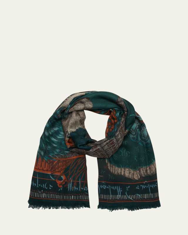 The Snow Lion Cashmere Scarf
